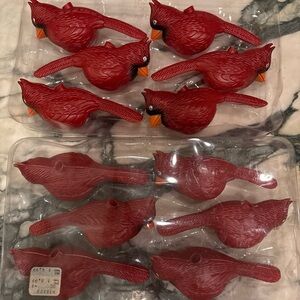 Vintage Blow Mold Red Cardinal Bird String Light Covers